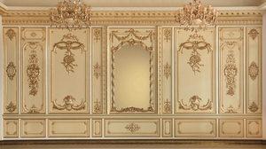 Panneau mural 3D en plastique PU de luxe européen Banruo, moulage mural - Product Image 2