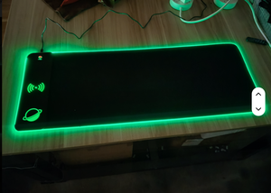 Thanh lịch PU da máy tính để bàn sạc chuột <span class=keywords><strong>pad</strong></span> không Dây sạc nhanh 15W tùy chỉnh logo thương hiệu - Product Image 2