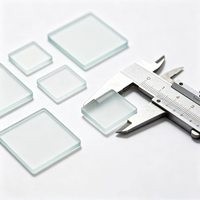 Plaque de verre carrée AG anti-reflet 14*14*4mm, verre optique mat gravé pour échantillons et petits écrans personnalisés