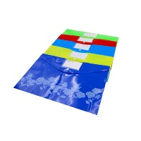 Carpeta Transparente A4 al por Mayor, Carpeta de Plástico Expandible para Documentos, Carpeta con Diseño Floral y Asa para Organización Estudiantil