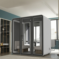 Cabine de confidentialité multifonctionnelle insonorisée moderne UNIBOOTH, durable, pour bureau, hôtel, salle de réunion, mobile, école, bureau à domicile