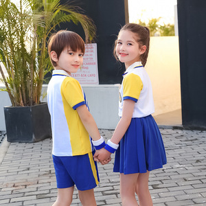 Fabricants d'uniformes Vente en gros 100% coton Uniformes internationaux Sports personnalisés Garçons Filles <span class=keywords><strong>Uniforme</strong></span> scolaire américain en deux pièces - Product Image 4