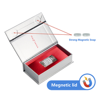 Boîte à rabat magnétique imperméable personnalisable avec doublure en éponge, emballage cadeau de luxe pour flacons de sérum/ampoules, soins de la peau, beauté