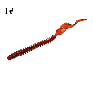JSFUN 8PCS/SET Señuelo <span class=keywords><strong>de</strong></span> pesca <span class=keywords><strong>de</strong></span> lombriz artificial tipo media luna con cola larga en espiral, cebo blando <span class=keywords><strong>de</strong></span> PVC resistente - Product Image 6