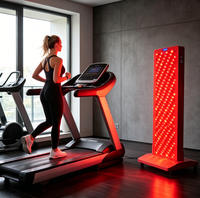 Panneau de luminothérapie rouge corps entier avec 300 LED, massage EMS, 8 longueurs d'onde, prise US pour la gym et le soulagement de la douleur