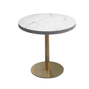 Meubles de restaurant commerciaux modernes, sièges en velours rose et vert, canapé en velours, pieds dorés, table à manger en marbre pour café <span class=keywords><strong>bistrot</strong></span> - Product Image 5