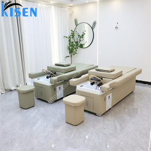 เก้าอี้นวดสระผมปรับเอนได้ ยี่ห้อ Kisen Factory รุ่น Custom Salon พร้อมฟังก์ชั่นนวดเท้า ทำเล็บเท้า ทำสปาหัว และเตียงสระผม พร้อมไฟส่องสว่าง - Product Image 5