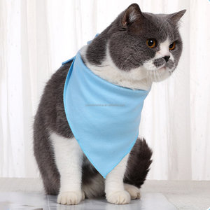 Vente en gros de bandanas pour chat et <span class=keywords><strong>chien</strong></span>, foulards lavables, écharpe ajustable en triangle pour chat, bandana pour animaux de compagnie, foulard léger pour chiot - Product Image 2