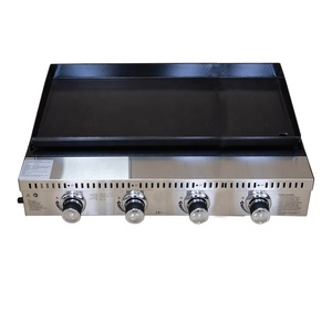 Gril commercial portable CE LFGB pour restaurant et fêtes 4 brûleurs au gaz propane Gril à <span class=keywords><strong>plancha</strong></span> au gaz français - Product Image 1