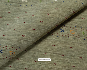 พรมกาเบห์8x10ทอมือขนสัตว์สีเขียวลวดลายเรียบง่ายออกแบบมาสำหรับพื้นที่นั่งเล่นและห้องนอนที่แสนสบาย - Product Image 6