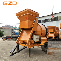 Bétonnière électrique robuste GZD 400L avec couleur et logo personnalisés, machine à mélanger le ciment, OEM disponible
