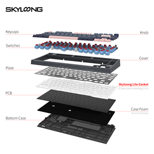 GK75 <span class=keywords><strong>skyloong</strong></span> คีย์บอร์ดกลไกไร้สาย3โหมด75คีย์ปะเก็นสลับร้อน - Product Image 6