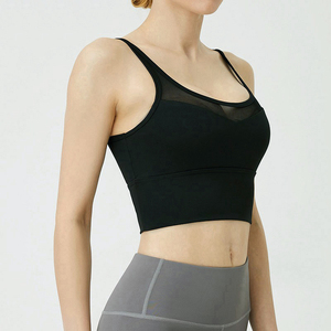 Soutien-gorge de sport personnalisé OEM à col en U croisé, respirant, dos torsadé, long et à séchage rapide pour femme - Product Image 5