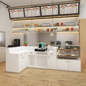 Postazione Cassa Personalizzabile Stile Moderno Minimal per Ristorante Bar Sala da Tè Pasticceria <span class=keywords><strong>Angolo</strong></span> <span class=keywords><strong>Caffè</strong></span> con Illuminazione a LED - Product Image 6