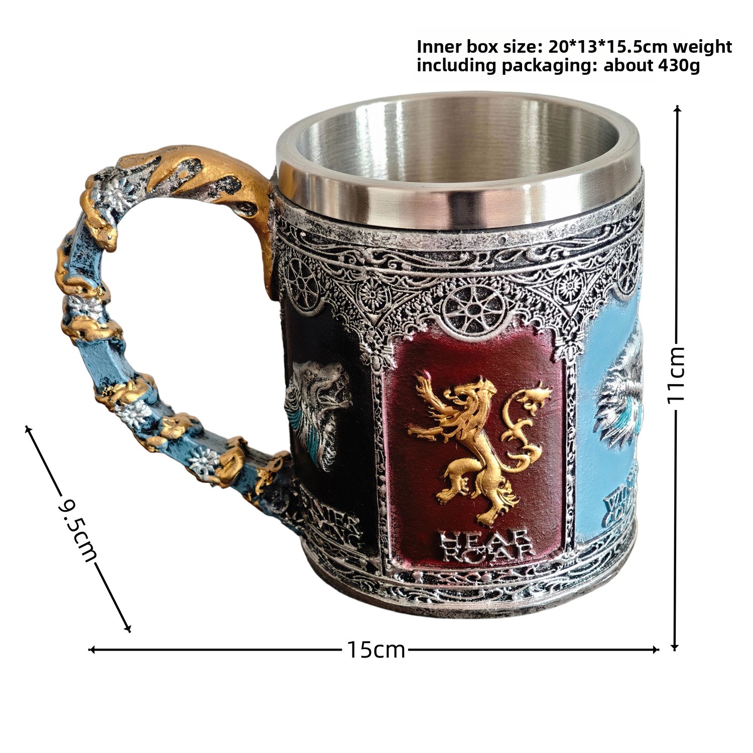 Five-sided cup 400ml