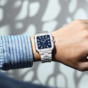 Reloj de Cuarzo CURREN 8479 para Hombre, Diseño de Dibujos Animados, Simple, para Negocios, Resistente al Agua 3BAR, Correa de Acero Inoxidable Cuadrada, Manecillas Luminosas 2026 - Product Image 4