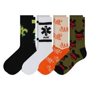 Meias masculinas personalizadas para uso casual, meias personalizadas OEM personalizadas por atacado, com logotipo próprio, Sox