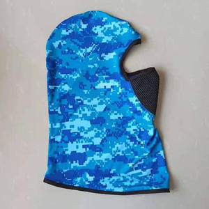 Masque facial en soie glacée imprimé camouflage bleu, respirant, protection solaire, couvre-chef pour la pêche, masque de sport unisexe pour activités de plein air - Product Image 2