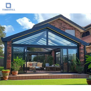 All Season Aluminum <strong>Sunroom</strong> Double Glazed Windproof &amp; Heat Insulated Outdoor Glass House for Garden <strong>Dining</strong> or Coffee Areas - Product Image 2