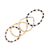 Bracelet en perles de pierre naturelle turquoise africaine pour femme, style bohème, coloré, énergie, yoga, méditation, amitié