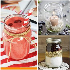 Pot en verre avec couvercle en étain, pot rond transparent de 480ml 16oz avec couvercle vis - Product Image 4