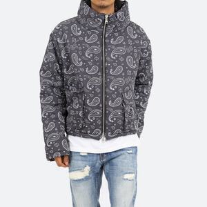 Vestes matelassées en duvet personnalisables pour hommes, style bandana, motif cachemire, vente en gros - Product Image 5