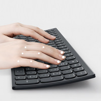 Clavier sans fil + filaire 3 modes B604 pour voyage ou bureau ACTTO BT5.2, interrupteurs à ciseaux, ergonomique, ultra-fin, moule privé, RoHS KC