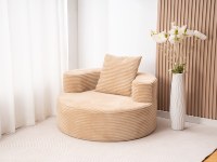 Canapé rond simple en mousse compressée sur mesure, tout en mousse, avec revêtement en tissu, pour salon, canapé compact pour petits espaces