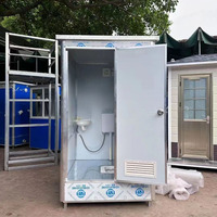 Toilettes portables de conception moderne, préfabriquées, pour chantier, parc mobile, extérieur, public, installation facile, 1 an