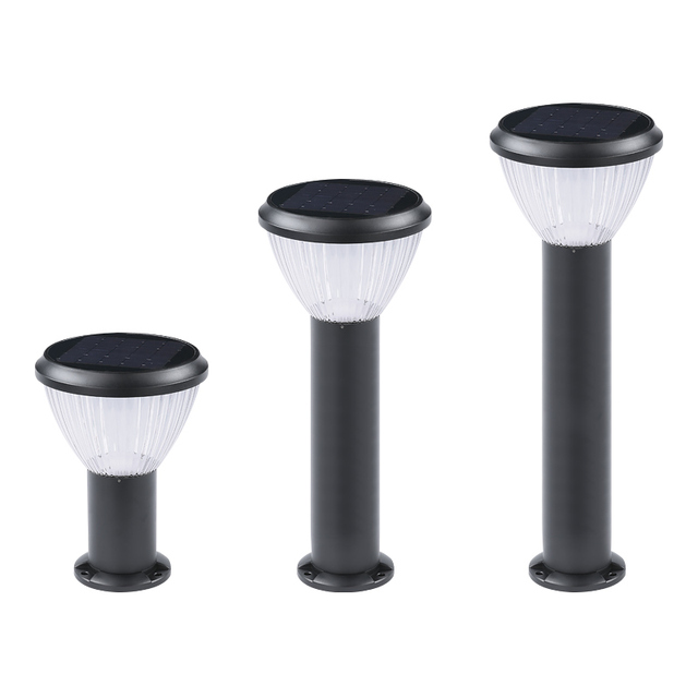 Garden Bollard Solar LED IP65 Waterproof Aluminum Lawn Light with 3000K-6000K Color Temp 120 Beam Angle 8000mAh Battery Outdoor