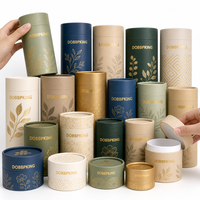 Cylindre en carton kraft biodégradable avec processus de dorure à chaud pour emballage de produits de beauté, maquillage, soins de la peau, crèmes et bougies - Vente en gros