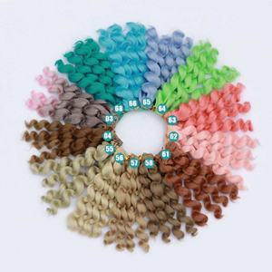 FSTYLER bambola pezzo di capelli ad alta temperatura in fibra sintetica riccioli dritto di fabbrica per BJD SD fai da te 15cm 20cm 25cm - Product Image 5