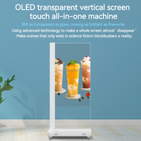 55 İnç Şeffaf OLED Ekran 2K Dijital Tabela Ekran Standı Asansör Kullanımı için Şeffaf Reklam LCD Dokunmatik Ekran
