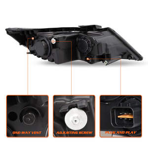 Juego de faros delanteros halógenos de color ámbar negro a <span class=keywords><strong>precio</strong></span> de fábrica <span class=keywords><strong>2011</strong></span>-2013 para <span class=keywords><strong>2011</strong></span> 2012 2013 Kia <span class=keywords><strong>Sorento</strong></span> par izquierdo y derecho - Product Image 2