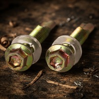 Vis autotaraudeuses à tête hexagonale en acier au carbone zingué classe 12.9, filetage droit, pour béton, garantie 3 ans, Zhunte HF