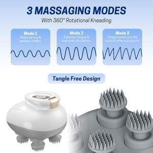 Noblemouse, masajeador de cabeza de vibración eléctrica, dispositivos de comodidad deeprooted para aliviar la tensión del cuero cabelludo, gatillo de liberación, masaje del cuero cabelludo - Product Image 3