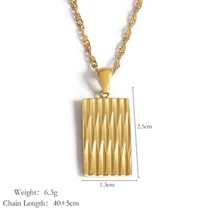 Gioielli in acciaio inossidabile simboli stampati incisi messaggio di parole ama <span class=keywords><strong>te</strong></span> <span class=keywords><strong>stesso</strong></span> prima collana con ciondolo rettangolo arabo - Product Image 6