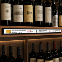 Affichage numérique sur le bord des rayonnages, écran LCD étiré, écran publicitaire ultra large pour magasin de vin, supermarché