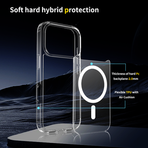 Étui transparent compatible avec la charge sans fil magnétique puissante, protection robuste de 2,0 mm pour les achats en gros B2B - Product Image 4