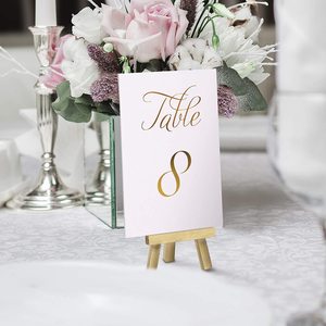 Acrylic <b>Table</b> Numbers <b>Card</b> 6in Rectangle Elegant Hot Fix Gold Printing Durable Wedding Place <b>Cards</b> - Product Image 4