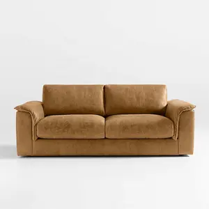 Sassanid New Arrival Clubs and Luxe Hotel Lobbies Set Vintage-Inspired Wythe Leather Apartment Sofa 78"