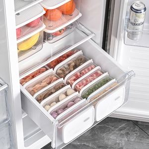 5 Pack Airtight Fridge Storage <b>Container</b> with Lid Stackable BPA-Free <b>Refrigerator</b> Vegetable Fruit Storage <b>Containers</b> - Product Image 3