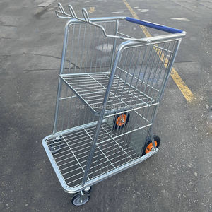 Carrito de Equipaje de Doble Capa RH-WT12 860*560*985mm, Carrito de Mano Metálico de Dos Niveles - Product Image 2