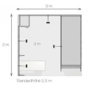 h-Line Stand 3x3 con Velum da Soffitto - Product Image 3