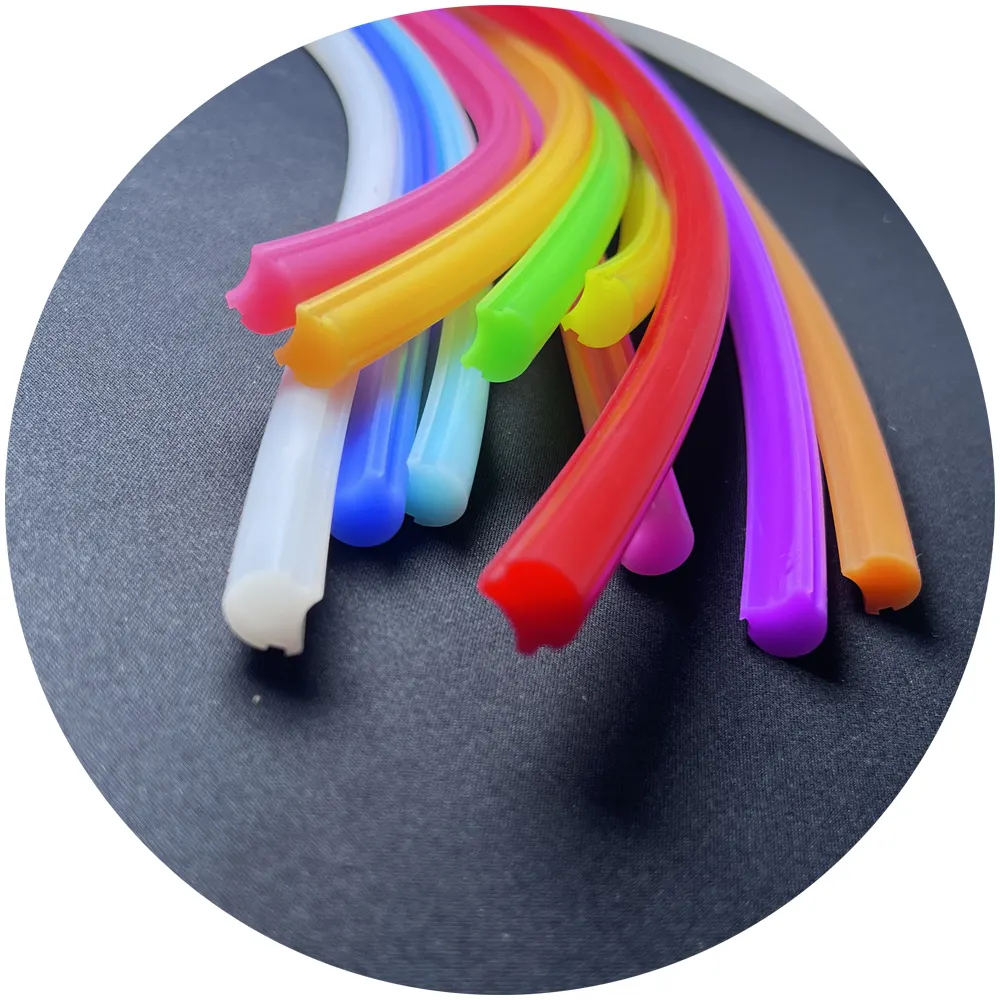 silicone separently led flex strip neon lights 10mm 12mm DC12V DC5V 1cm 2.5cm cuttable 14colors RGB for led neon sign