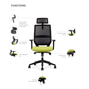 FoShan Conference Chair Full Mesh Cheap Ergonomic Lift Office Chair For Office Furniture High Back With Wheel With Headrest