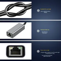 Adaptador USB C a Ethernet Externo, Convertidor de Red LAN Gigabit RJ45 para Laptop MacBook Pro Air, Pedido al por Mayor