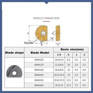 Vendita all'ingrosso <span class=keywords><strong>BNM</strong></span> inserto a naso a sfera R5 fresatrice 80 100 120 160 200 300 carburo CNC inserto utensili da taglio - Product Image 3