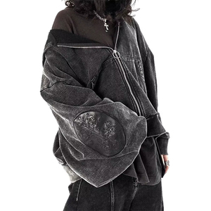 Tùy Chỉnh Axit Rửa Áo Cho Nam Giới Mẫu Thời Trang Phố Thêu In Ấn Thiết Kế Đồ Họa Logo OEM Cổ Điển Unisex Axit Rửa Áo - Product Image 3