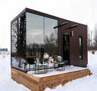 Maison Modulaire Préfabriquée, Serre Design, Toit à Panneaux Solaires, Panneau Sandwich Respirant, Cabine Mobile Économe en Énergie